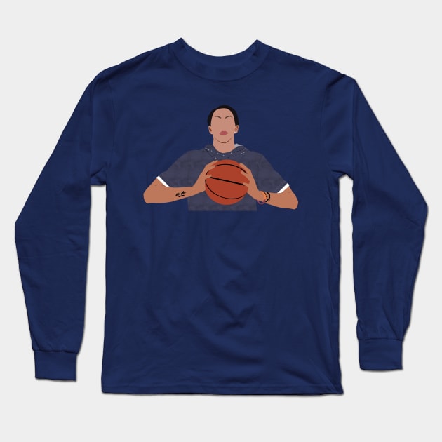 c parker the greatest woman basketball player Long Sleeve T-Shirt by rsclvisual